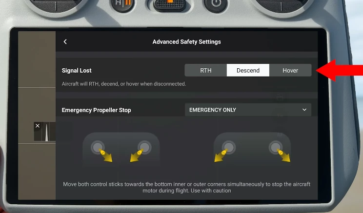 Best DJI Mini 4 Pro Settings A image of Signal lost