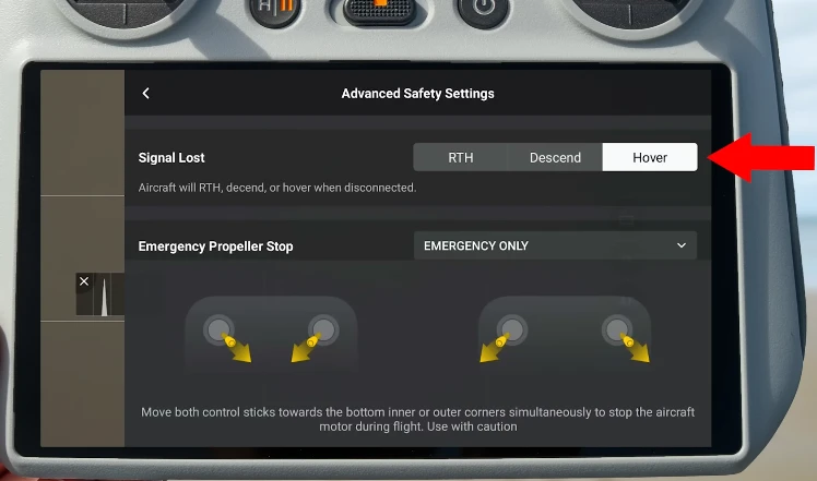 Best DJI Mini 4 Pro Settings A image of Signal lost