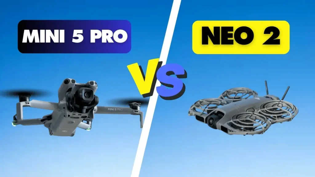 A image of DJI Mini 5 Pro vs Neo 2